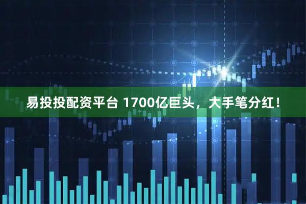 易投投配资平台 1700亿巨头，大手笔分红！