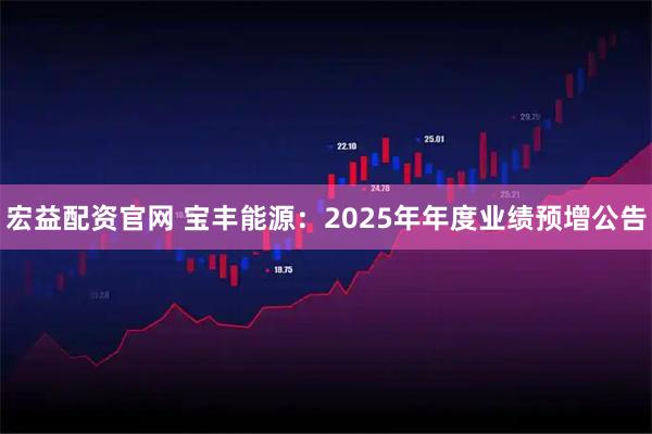 宏益配资官网 宝丰能源：2025年年度业绩预增公告