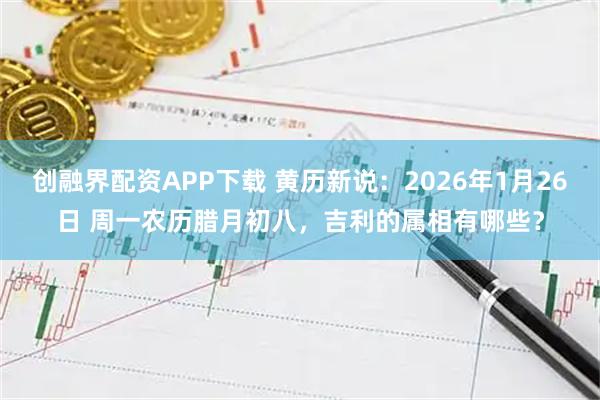 创融界配资APP下载 黄历新说：2026年1月26日 周一农历腊月初八，吉利的属相有哪些？